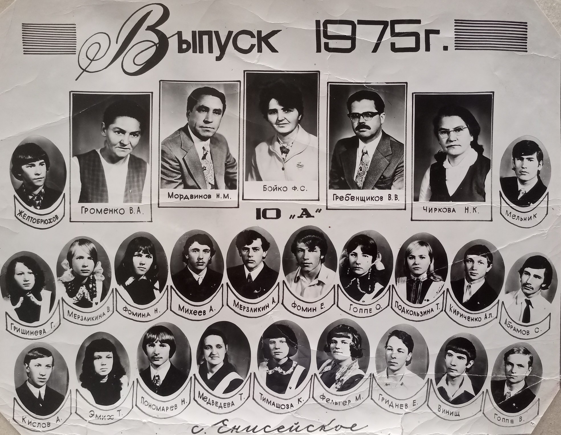 1975 год. 10 А класс