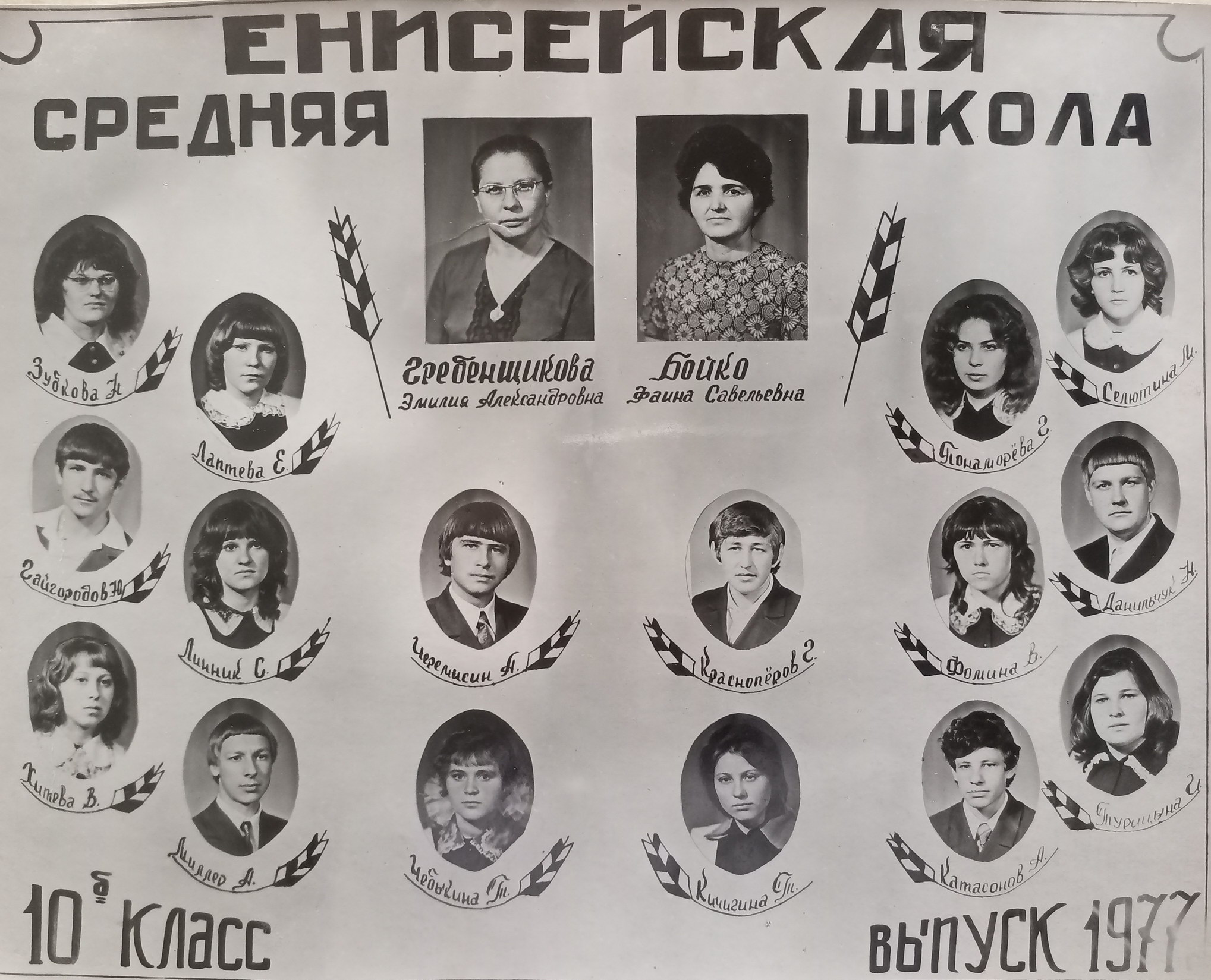 1977 год. 10 Б класс